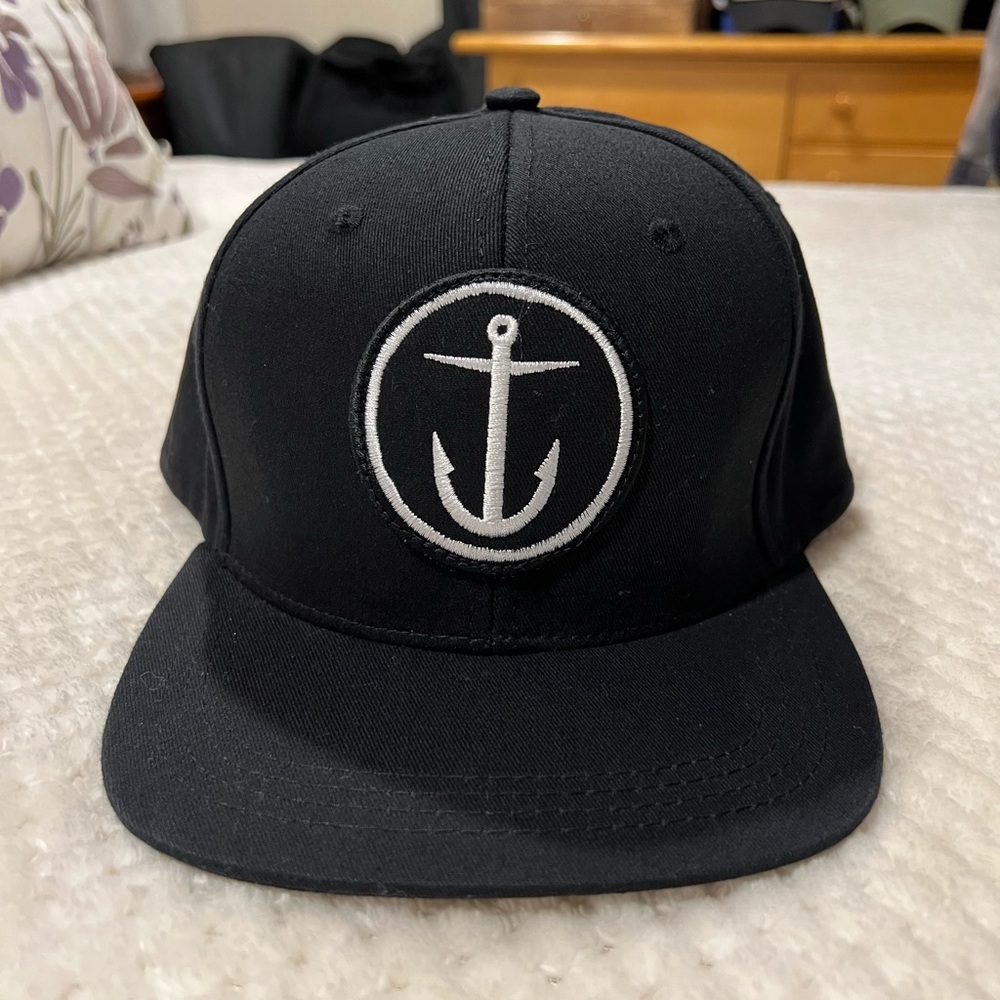 Captain Fin Co. Black SnapBack Anchor Hat